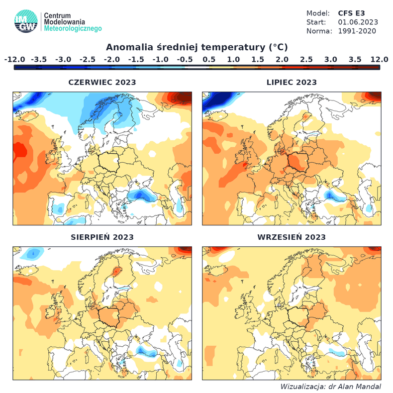 Temperatura będzie też wyraźnie niższa względem poprzednich lat