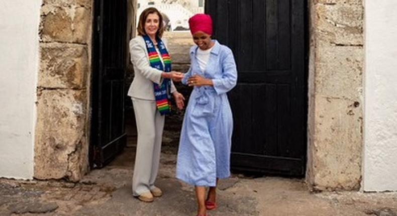 Ilhan Omar and House Speaker Nancy Pelosi in Ghana