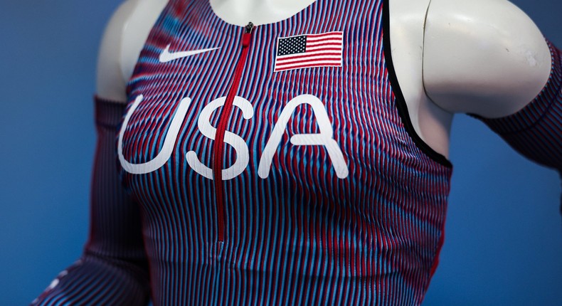 Nike Team USA merchandise and uniforms at the Team USA Media Summit at Marriott Marquis Hotel in New York City.Dustin Satloff/Getty Images