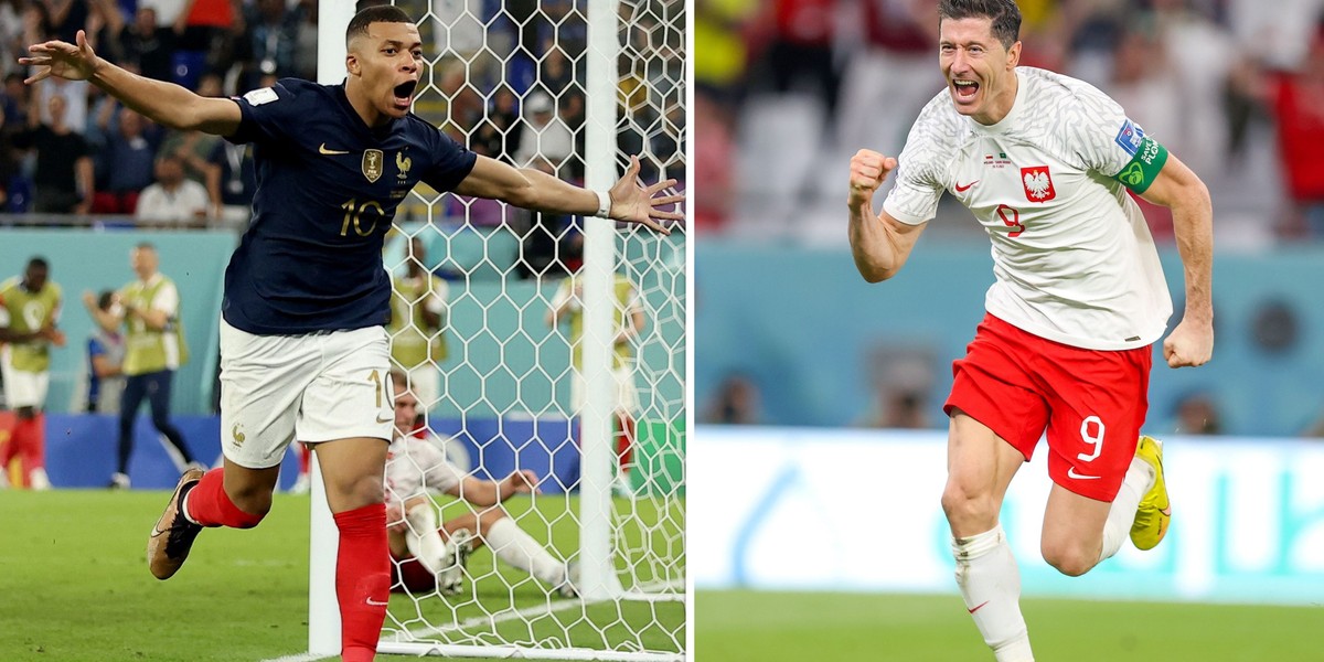 Kylian Mbappe i Robert Lewandowski są obecnie jednymi z najlepszych graczy świata