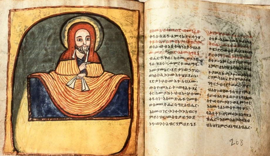 Religijny manuskrypt etiopski 