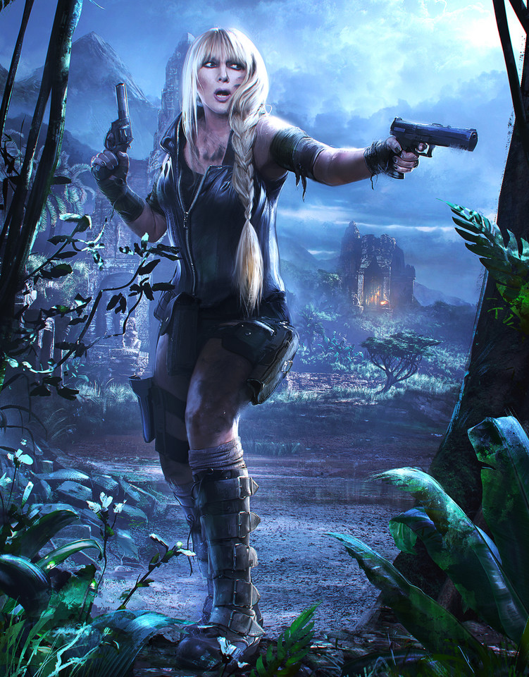 Maryla Rodowicz jako Lara Croft w akcji Projekt "Marzenie"
