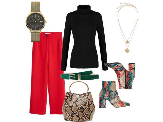 STYLIZACJE z czarnym golfem