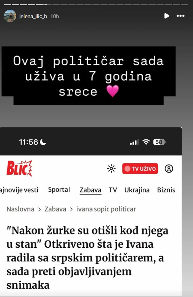 "Ovaj političar sada uživa u sedam godina sreće..." Ivana Šopić na nikad gorem udaru nekadašnje elitarke