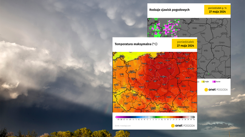 Burze nie zamierzają ustąpić. Dziś szykuje się kolejny niespokojny dzień (screen: meteologix.com)