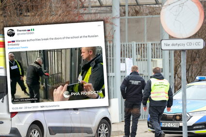 Policja włamała się do budynku szkoły przy ambasadzie rosyjskiej. Jest stanowcza reakcja
