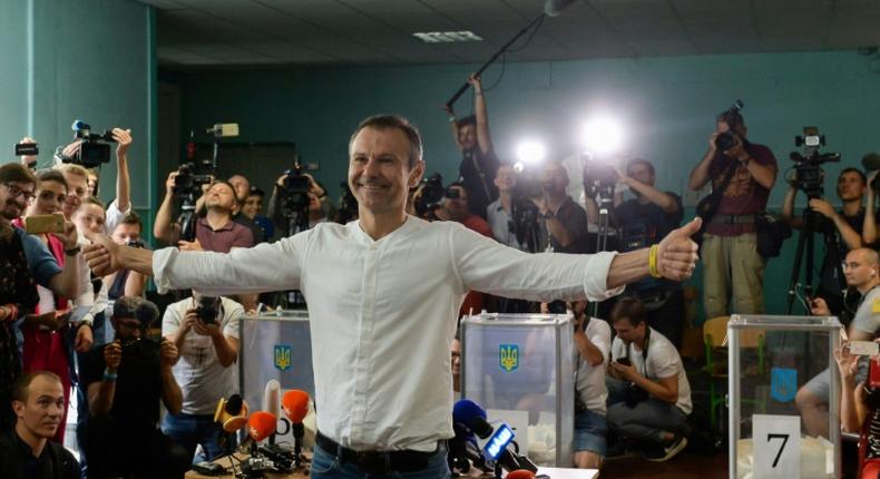 Ukrainian rock star Svyatoslav Vakarchuk only set up his party Golos (Voice) in May