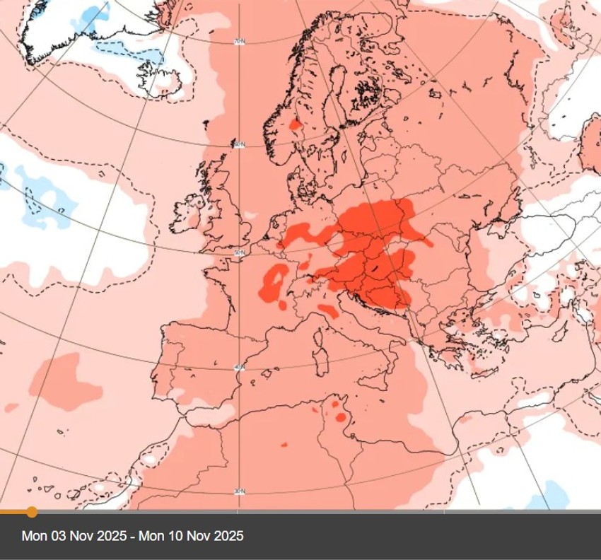 Temperature u novembru oko 20 stepeni Celzijusa