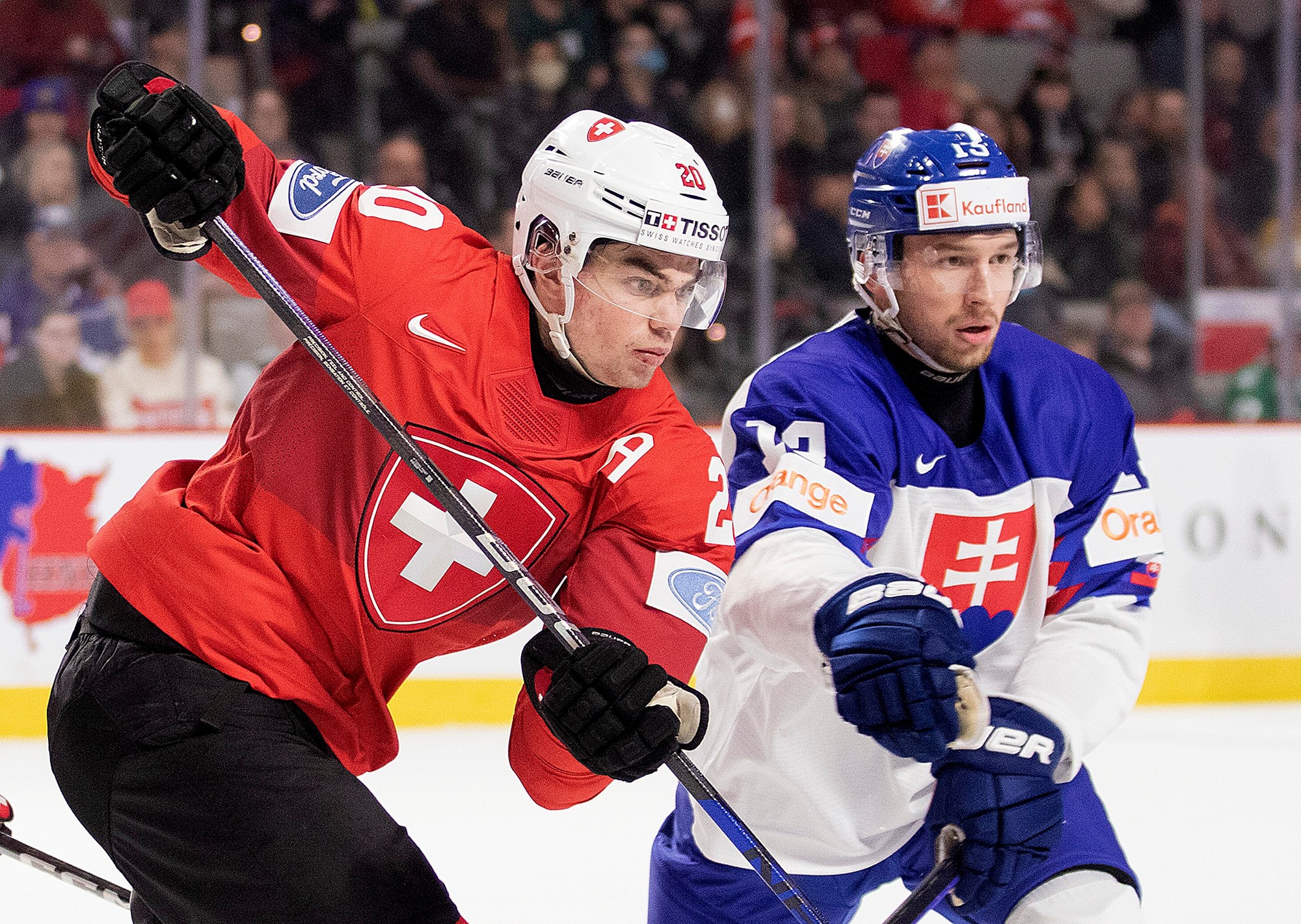 MS v hokeji do 20 rokov: Slovensko - Švajčiarsko.