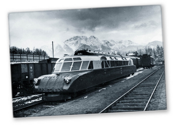 "Luxtorpeda" na dworcu kolejowym w Zakopanem, 1936