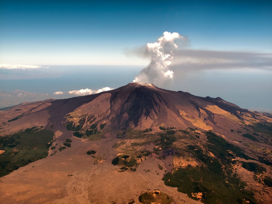 Czynny wulkan Etna, Sycylia