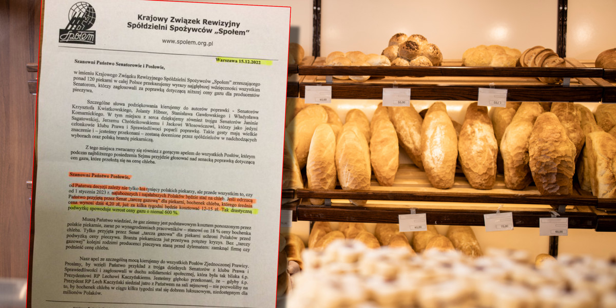 Pismo piekarzy do posłów w sprawie cen chleba