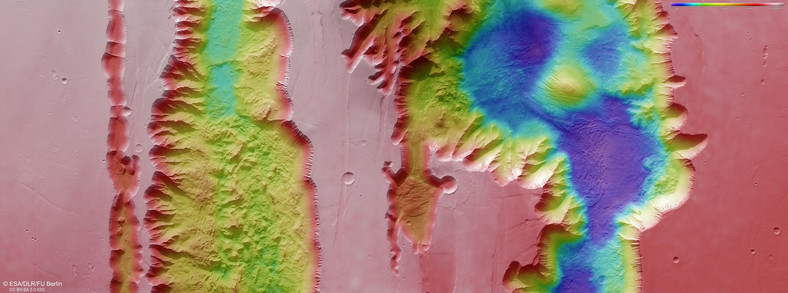 Valles Marineris z sondy Mars Express