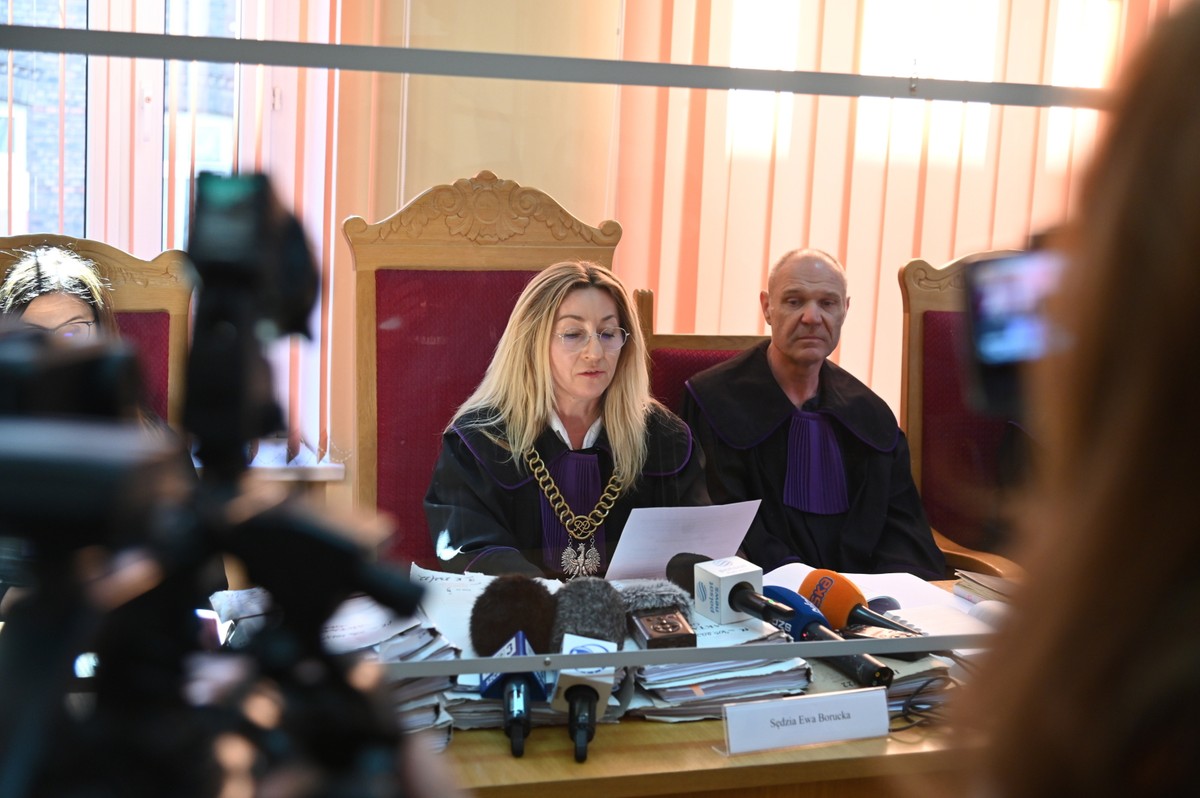 Sędzia Ewa Borucka na sali Sądu Okręgowego w Szczecinie