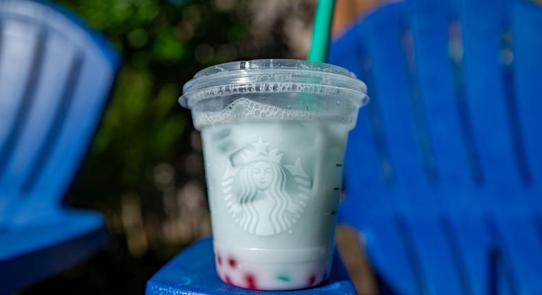 Overall Refreshers sales rocketed after the launch of the pearls lineup, Starbucks' CEO said.Smith Collection/Gado via Getty Images