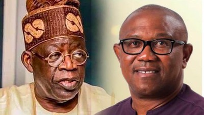 Bola Tinubu and Peter Obi. (ThePunch)
