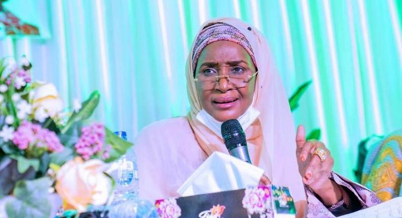 Minister of Humanitarian Affairs, Disaster Management and Social Development, Hajiya Sadiya-Umar Farouq. [Twitter/@FMHDSD]