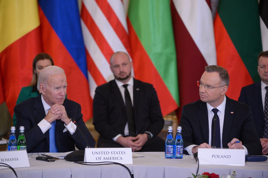 Joe Biden i Andrzej Duda w lutym 2023 r.