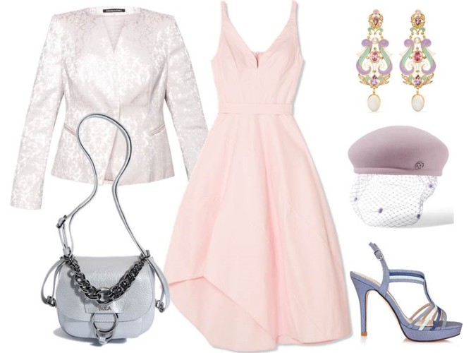 STYLIZACJA na ślub: Żakiet-Dziekański/dziekanski.pl, torebka-Boca/boca.pl, buty-Menbur/menbur.pl, sukienka, dodatki-TK Maxx