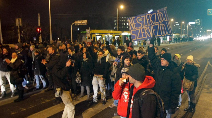 Hallgatói tiltakozás Budapesten