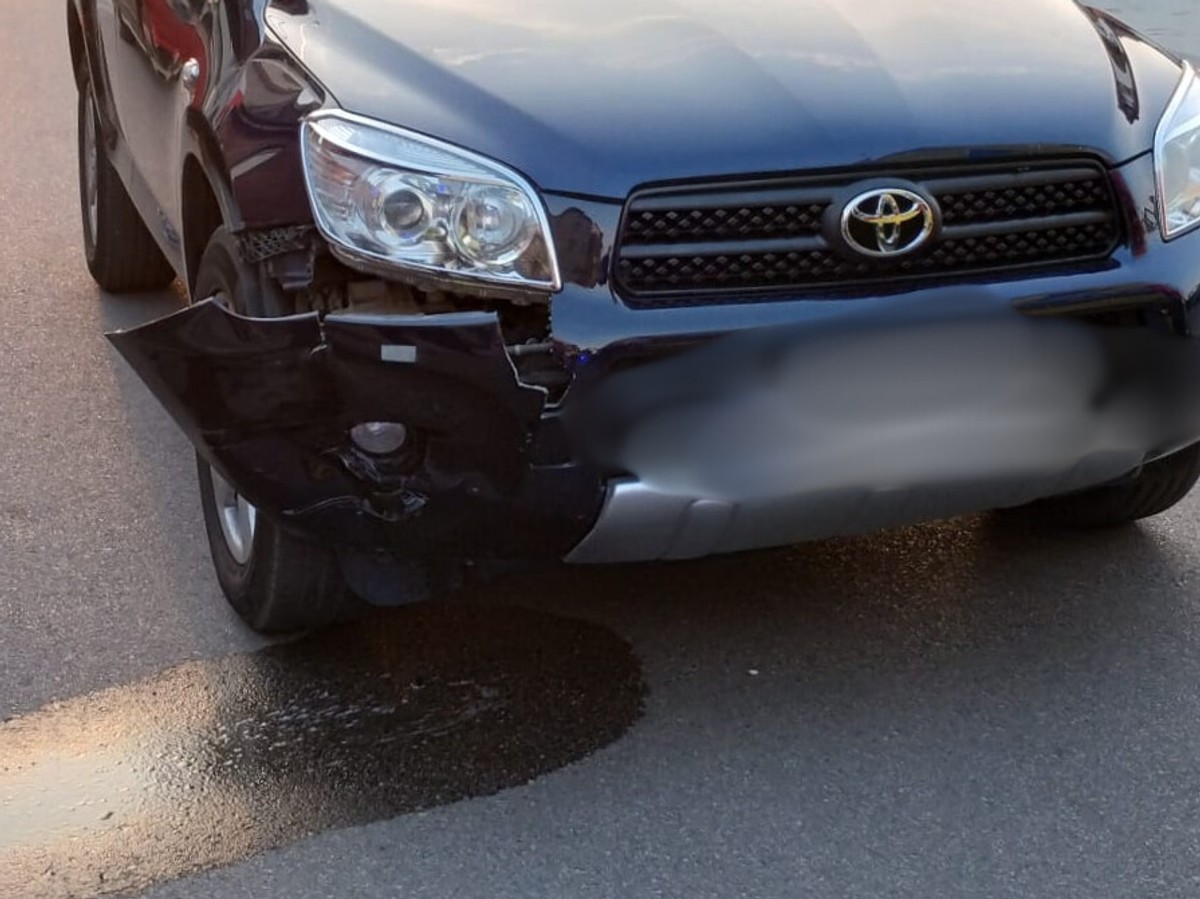 The 11-year-old on an electric scooter collided with a car. He was hospitalized