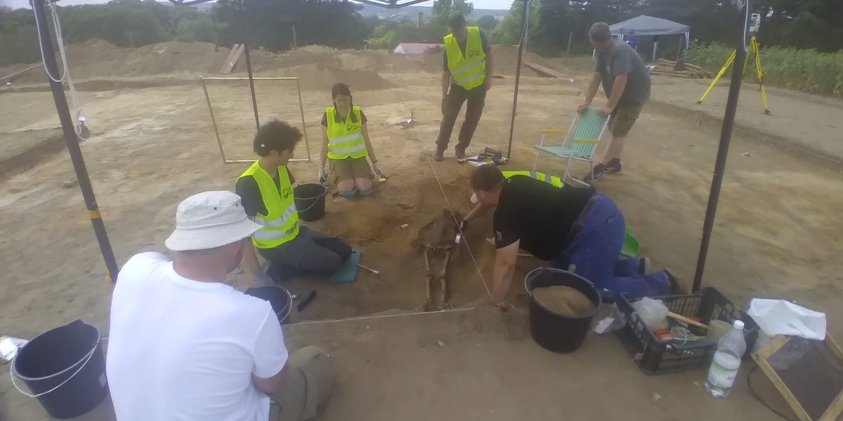 Grób dziecka znajdował się w odległości zaledwie 1,5 do 2 m od grobu słynnej „wampirki” z sierpem. Na miejscu odnaleziono też szkielet kobiety w ciąży.