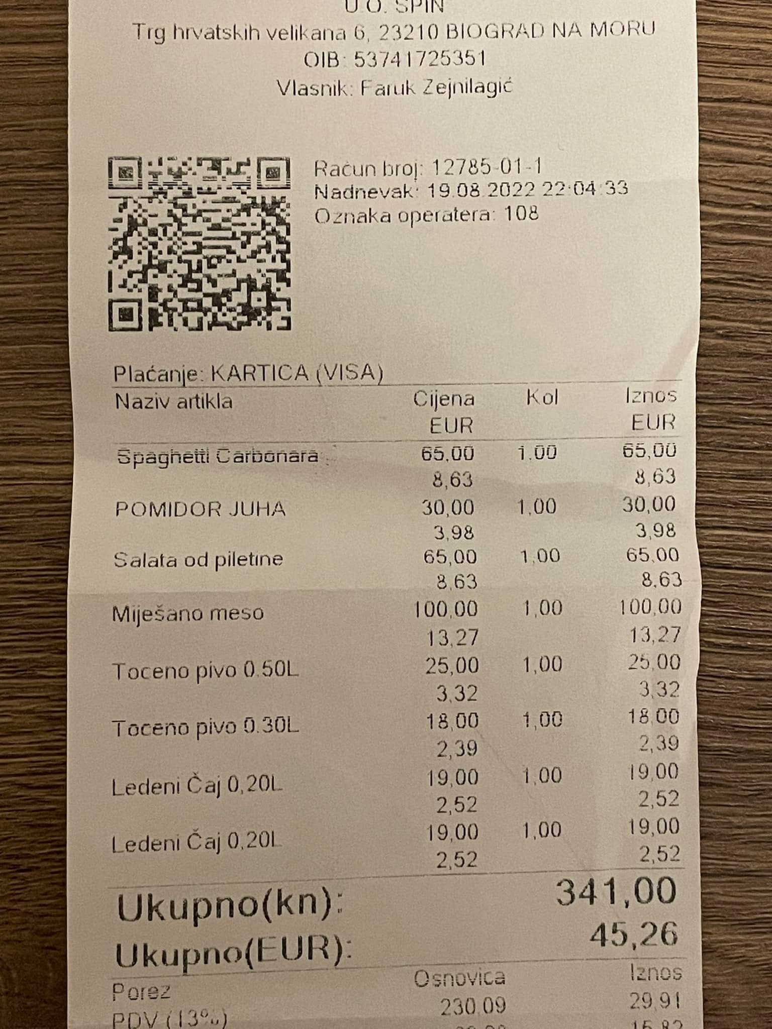 Daniel ukázal aj svoj účet.