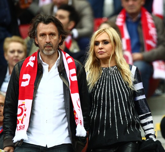 Gwiazdy na meczu Polska - Szkocja. Mroczek, Siwiec, Olejnik, Sikorski i Kwaśniewski na trybunach