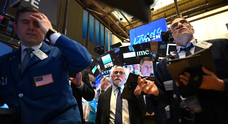 NYSE Traders working during the opening bell.JOHANNES EISELE/AFP via Getty Images