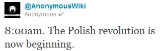 "The Polish revolution is now beginning"