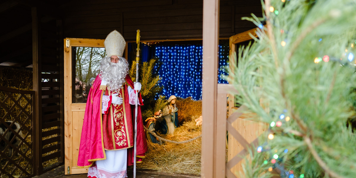 Wizyta Mikołaja i żywa szopka w Śląskim Ogrodzie Zoologicznym. 