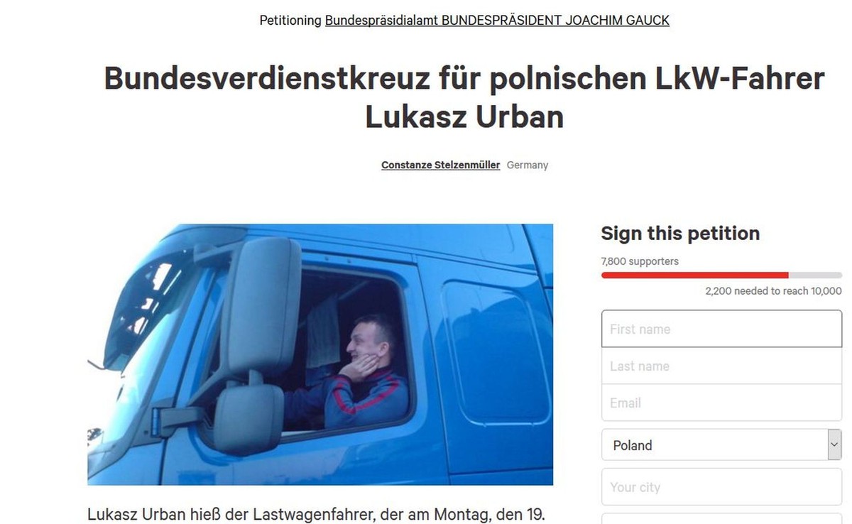 Kierowca ciężarówki Łukasz Urban próbował powstrzymać terrorystę na Breitscheidplatz w Berlinie