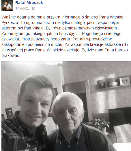 Rafał Mroczek na Facebooku