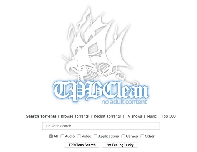 TPBClean, czyli The Pirate Bay bez porno