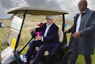 Donald Trump Visits His Golf Course in Aberdeen