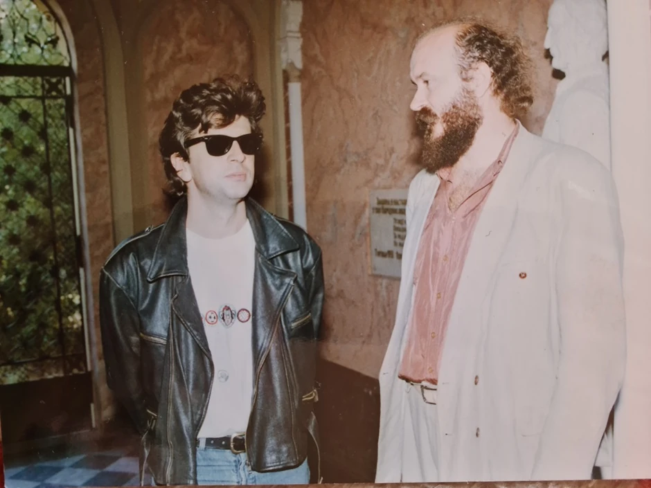 Bajaga i Nenad Grujičic 1992 u Karlovačkoj gimnaziji na 21. Brankovom kolu