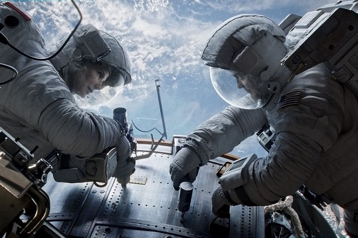 "Grawitacja" Sandra Bullock, George Clooney