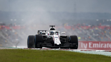 Formuła 1: Lance Stroll w bolidzie Force India podczas testów w Abu Zabi