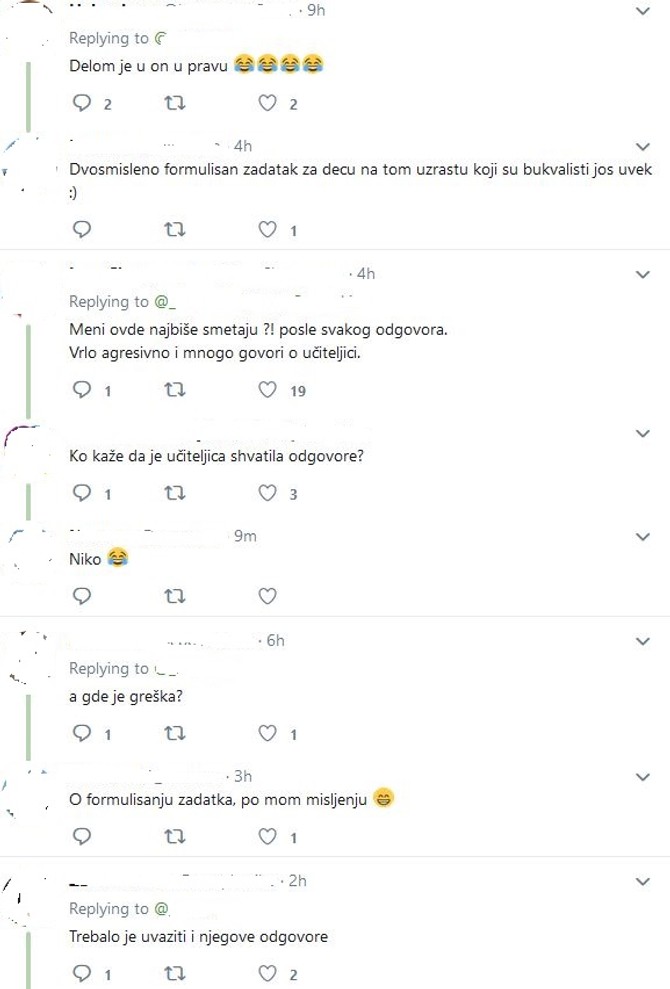 reakcije na tvit Bratu smo jedva objasnili zašto mu je netačan zadatak