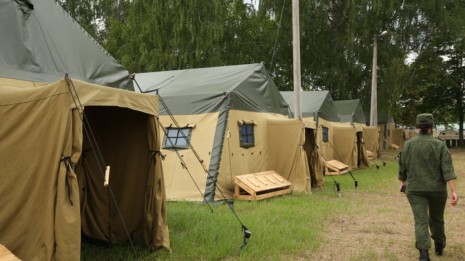 Obóz dla wagnerowców pod Osipowiczami (Białoruś)
