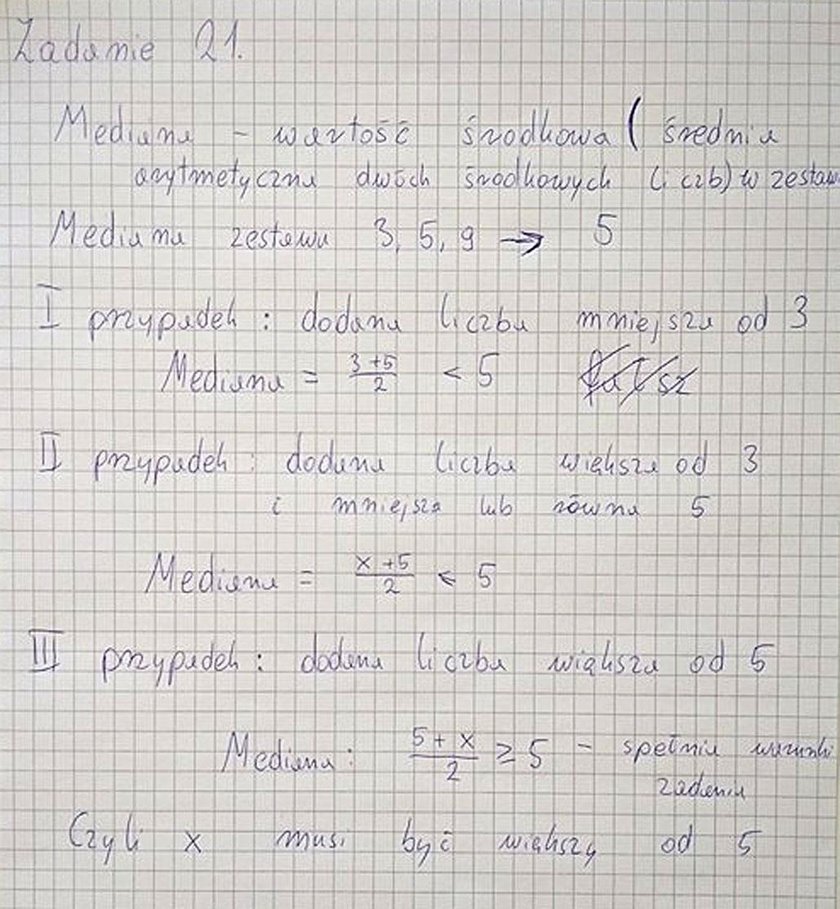 Egzamin gimnazjalny z matematyki