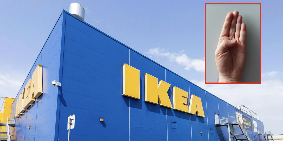 Kobieta pokazała przed sklepem Ikea gest symbolizujący, że jest ofiarą przemocy. Pracownik ruszył jej z pomocą. Zdjęcie ilustracyjne.