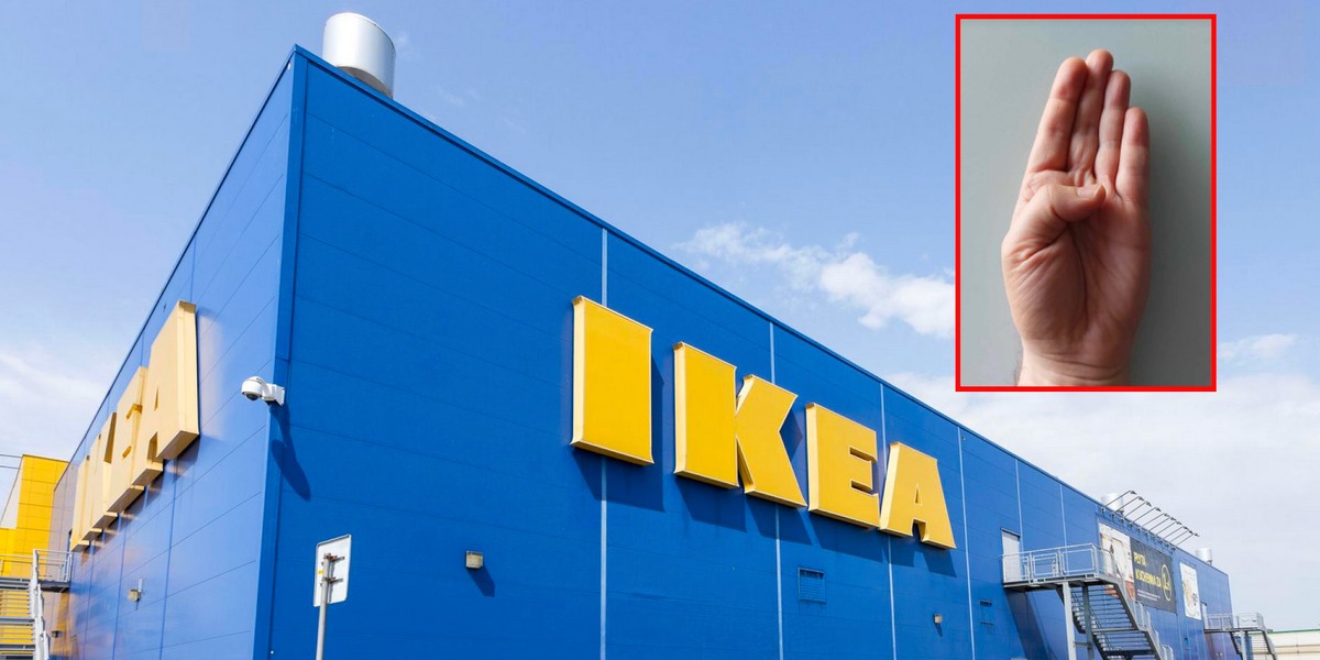 Kobieta pokazała przed sklepem Ikea gest symbolizujący, że jest ofiarą przemocy. Pracownik ruszył jej z pomocą. Zdjęcie ilustracyjne.