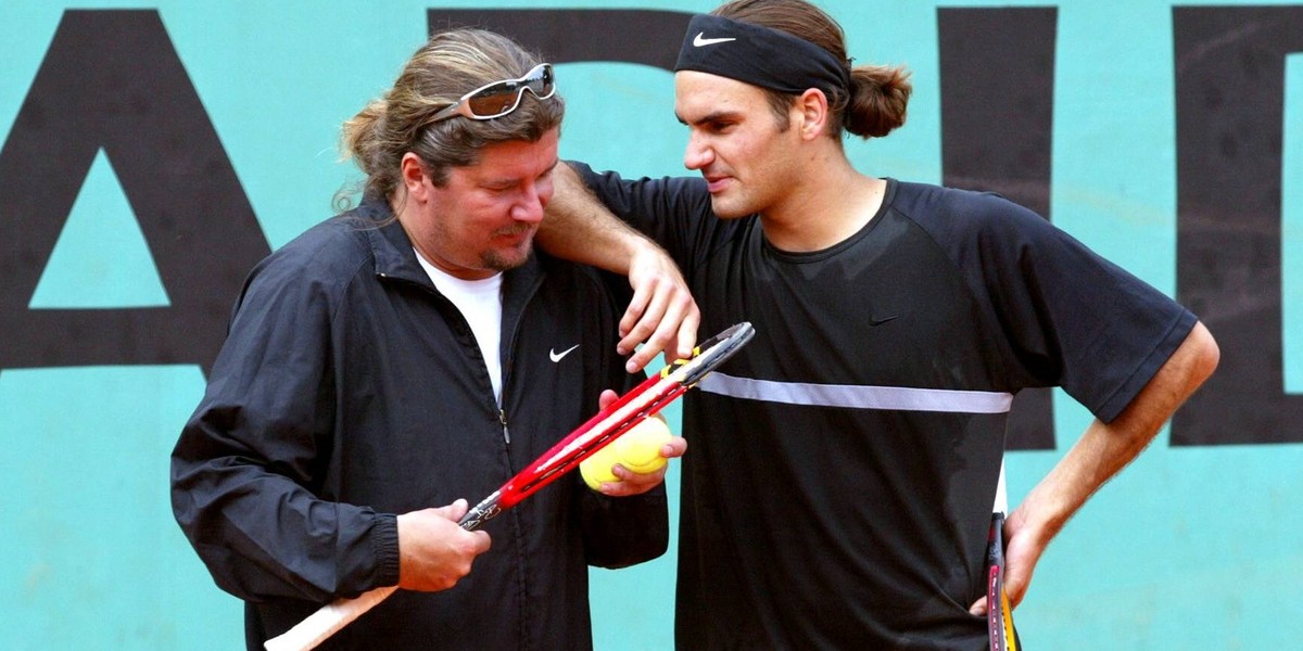 Roger Federer i Peter Lundgren.