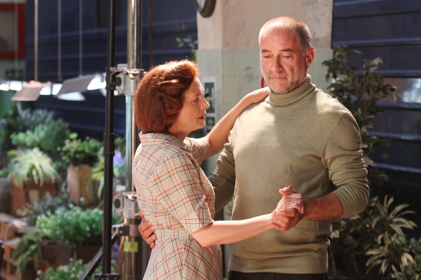 Jasna Đuričić i Mladen Nelević na snimanju "Dnevnika mašinovođe"