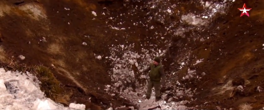 Krater nakon testiranja "sarmata" ili "satane"