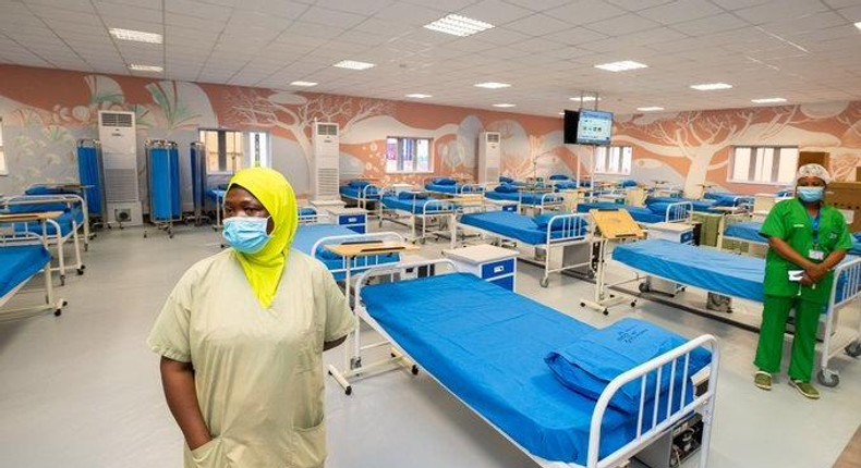 Bed occupancy level in Lagos COVID-19 care centres reduces to 46%. [Twitter/@jidesanwoolu]