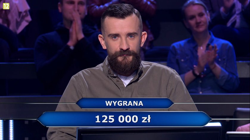 "Milionerzy" - Sebastian wygrał 125 tysięcy złotych