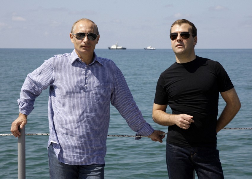 Putin i Medvedev u Sočiju 2009.