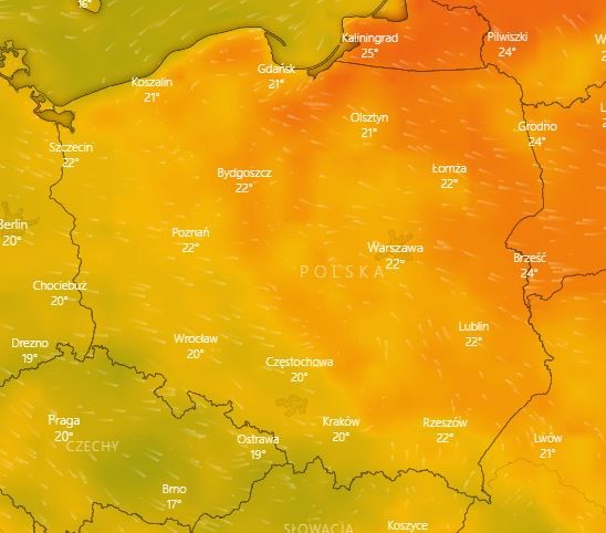 Pogoda 19 czerwca temperatura